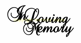 In loving memory 2 pack  80 x 60 mm ( Smallcard size)
